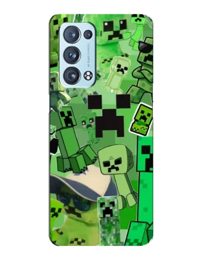 Чехол для OPPO Reno6 Pro 5G с картинкой «Криперы Minecraft»