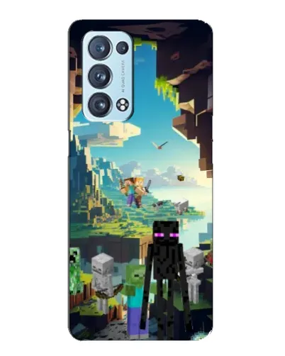Чехол для OPPO Reno6 Pro 5G с картинкой «Эндермен в лесу»