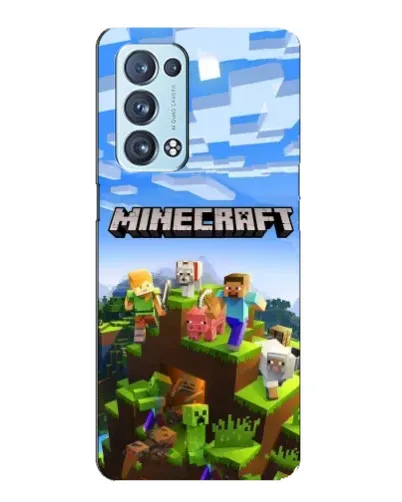 Чехол для OPPO Reno6 Pro 5G с картинкой «Minecraft классический мир»