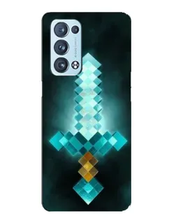 Чехол для OPPO Reno6 Pro 5G с картинкой «Алмазный меч неон» Чехол для OPPO Reno6 Pro 5G с картинкой «Алмазный меч неон»