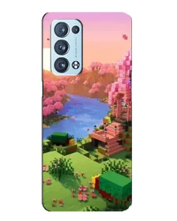 Чехол для OPPO Reno6 Pro 5G с картинкой «Розовое дерево Minecraft» Чехол для OPPO Reno6 Pro 5G с картинкой «Розовое дерево Minecraft»