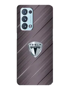 Чехол для OPPO Reno6 Pro 5G с картинкой «Металлическая текстура Tesla» Чехол для OPPO Reno6 Pro 5G с картинкой «Металлическая текстура Tesla»