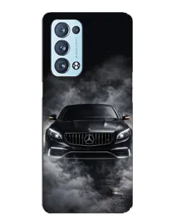 Чехол для OPPO Reno6 Pro 5G с картинкой «Mercedes в дыму»