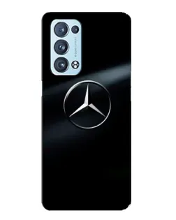 Чехол для OPPO Reno6 Pro 5G с картинкой «Mercedes на металле»
