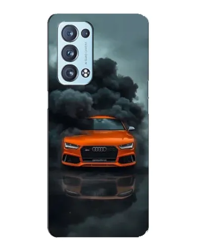 Чехол для OPPO Reno6 Pro 5G с картинкой «Audi в облаках дыма»