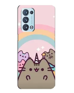 Чехол для OPPO Reno6 Pro 5G с картинкой «Единорог Pusheen» Чехол для OPPO Reno6 Pro 5G с картинкой «Единорог Pusheen»
