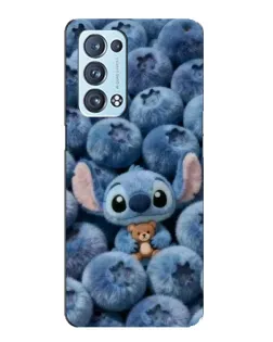 Чехол для OPPO Reno6 Pro 5G с картинкой «Стич и голубика» Чехол для OPPO Reno6 Pro 5G с картинкой «Стич и голубика»