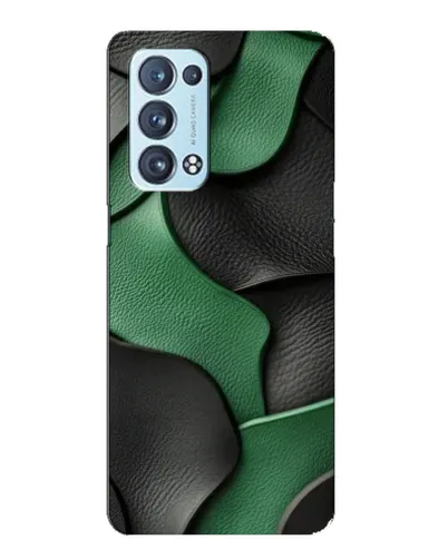 Чехол для OPPO Reno6 Pro 5G с картинкой «Зеленые кожаные волны» Чехол для OPPO Reno6 Pro 5G с картинкой «Зеленые кожаные волны»