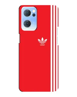 Чехол для OPPO Reno7 5G с картинкой «Красный минимализм Adidas» Чехол для OPPO Reno7 5G с картинкой «Красный минимализм Adidas»