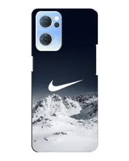 Чехол для OPPO Reno7 5G с картинкой «Nike — зимние горы»