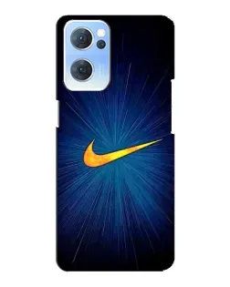 Чехол для OPPO Reno7 5G с картинкой «Синий пульс Nike»