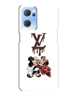 Чехол для OPPO Reno7 5G с картинкой «LV и Микки Маус»