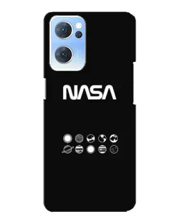 Чехол для OPPO Reno7 5G с картинкой «NASA — технический принт» Чехол для OPPO Reno7 5G с картинкой «NASA — технический принт»