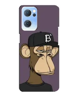 Чехол для OPPO Reno7 5G с картинкой «Bored Ape в кепке»