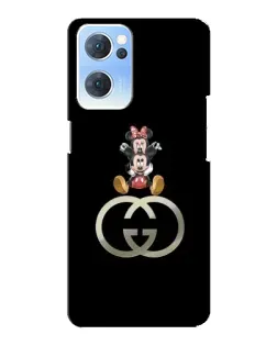 Чехол для OPPO Reno7 5G с картинкой «Минни Маус на лого»