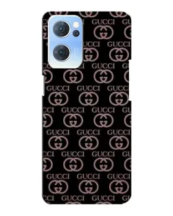 Чехол для OPPO Reno7 5G с картинкой «Классическая монограмма Gucci»