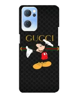 Чехол для OPPO Reno7 5G с картинкой «Микки Маус Gucci»