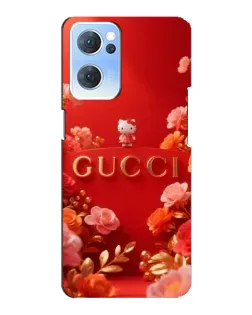 Чехол для OPPO Reno7 5G с картинкой «Gucci — золотой сад»