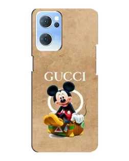 Чехол для OPPO Reno7 5G с картинкой «Микки Маус Gucci — крафт»