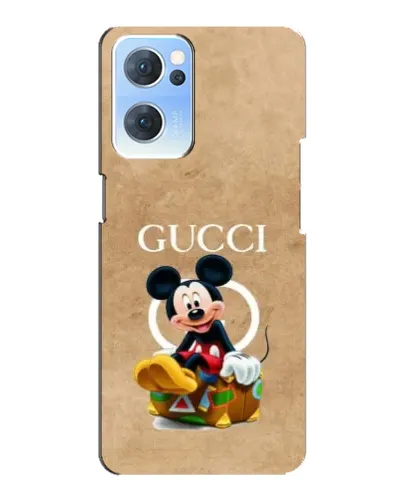 Чехол для OPPO Reno7 5G с картинкой «Микки Маус Gucci — крафт» Чехол для OPPO Reno7 5G с картинкой «Микки Маус Gucci — крафт»