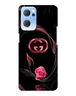 Чехол для OPPO Reno7 5G с картинкой «Gucci — неоновая роза»