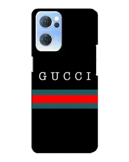 Чехол для OPPO Reno7 5G с картинкой «Gucci — красный пояс»