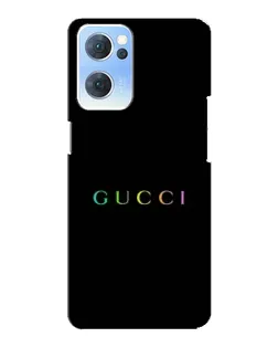 Чехол для OPPO Reno7 5G с картинкой «Gucci — неоновый минимализм»