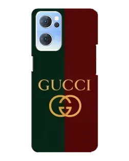 Чехол для OPPO Reno7 5G с картинкой «Gucci — темно-зеленый градиент»