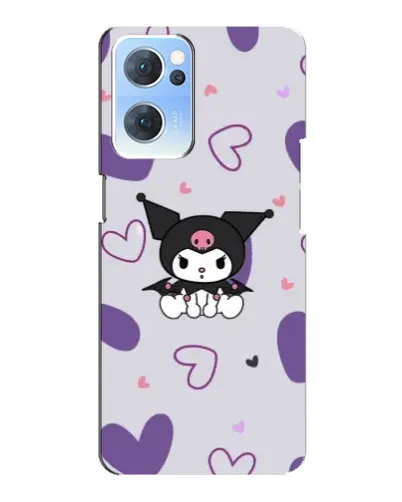 Чехол для OPPO Reno7 5G с картинкой «Kuromi и лавандовые сердца»