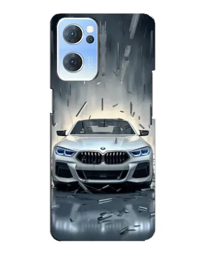 Чехол для OPPO Reno7 5G с картинкой «BMW в свете фар»
