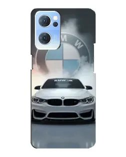 Чохол для OPPO Reno7 5G з картинкою «BMW в білому диму»