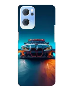 Чохол для OPPO Reno7 5G з картинкою «BMW — вогні неону»