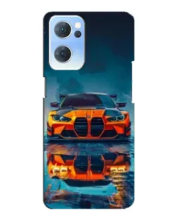 Чохол для OPPO Reno7 5G з картинкою «BMW — золота емблема»