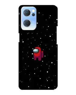 Чехол для OPPO Reno7 5G с картинкой «Красный Among Us»
