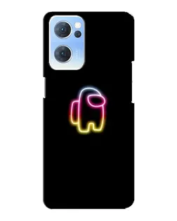 Чехол для OPPO Reno7 5G с картинкой «Among Us градиент»