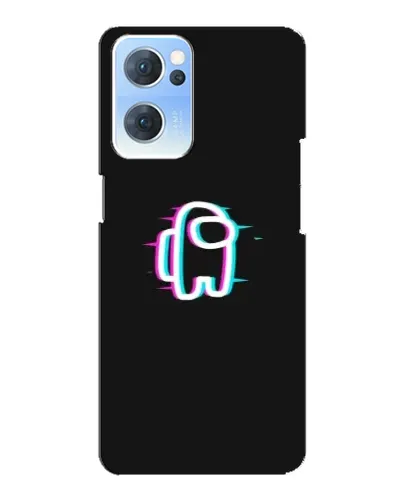 Чехол для OPPO Reno7 5G с картинкой «Among Us неон»