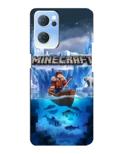 Чехол для OPPO Reno7 5G с картинкой «Minecraft ледяной мир»