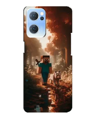 Чехол для OPPO Reno7 5G с картинкой «Стив в лесу» Чехол для OPPO Reno7 5G с картинкой «Стив в лесу»