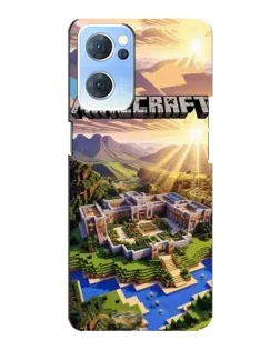 Чехол для OPPO Reno7 5G с картинкой «Minecraft панорама»