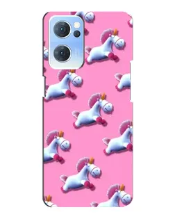 Чехол для OPPO Reno7 5G с картинкой «Единороги на розовом» Чехол для OPPO Reno7 5G с картинкой «Единороги на розовом»