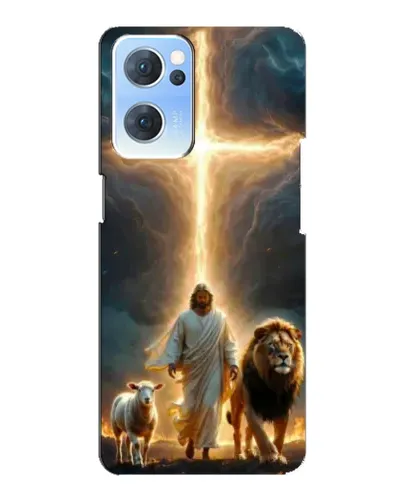 Чехол для OPPO Reno7 5G с картинкой «Лев Иуды и Свет» Чехол для OPPO Reno7 5G с картинкой «Лев Иуды и Свет»