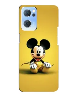 Чехол для OPPO Reno7 5G с картинкой «Микки на желтом»