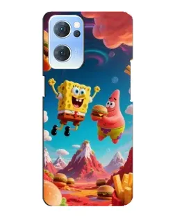 Чехол для OPPO Reno7 5G с картинкой «Космический фастфуд»