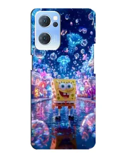 Чехол для OPPO Reno7 5G с картинкой «Неоновый океан»