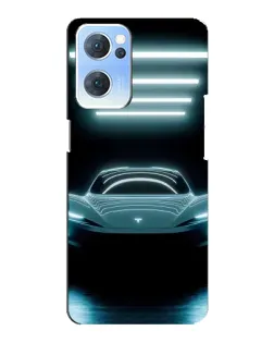 Чохол для OPPO Reno7 5G з картинкою «Tesla в неоні» Чохол для OPPO Reno7 5G з картинкою «Tesla в неоні»