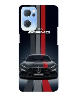 Чохол для OPPO Reno7 5G з картинкою «Mercedes — білий карбон»