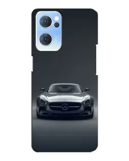 Чехол для OPPO Reno7 5G с картинкой «Mercedes на черном»
