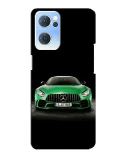 Чехол для OPPO Reno7 5G с картинкой «Mercedes — неоновый лого»