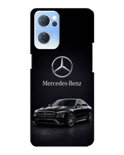 Чехол для OPPO Reno7 5G с картинкой «Mercedes — решетка радиатора»