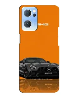 Чехол для OPPO Reno7 5G с картинкой «Оранжевый Mercedes AMG»